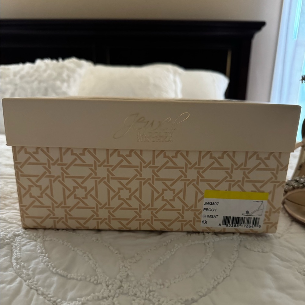 Jewel Badgley Mischka Peggy Crystal Embellished Wedge - Picture 2 of 5